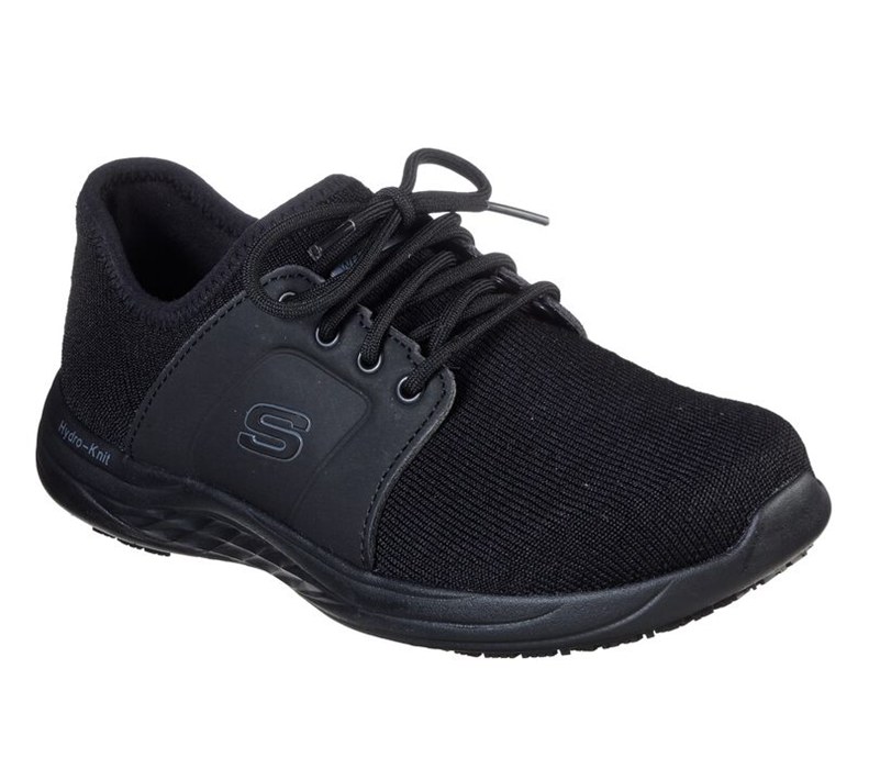 Skechers Dam Svarta Snörskor - Work Relaxed Fit: Toston - Auley Wp Sr - Sverige (LAMWC-4532)